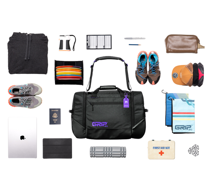 Paul McBeth Grip Travel Duffel BK/PR Disc Golf Bag